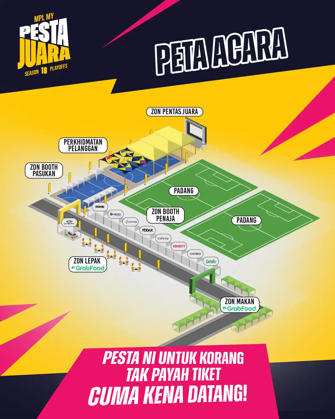 Peta acara Pesta Juara