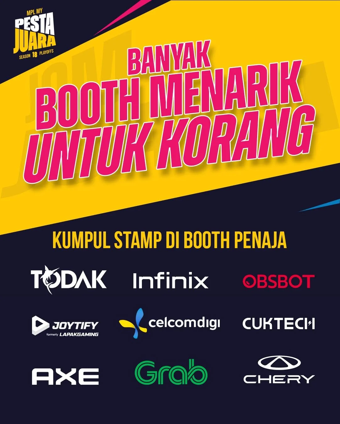 Booth penaja Stamp Rally Juara